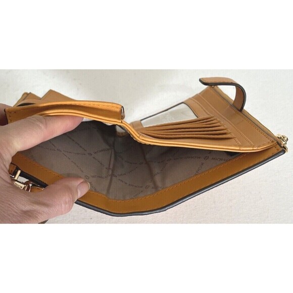 New Michael Kors Jet Set Travel Double Zip Wristlet Wallet Honeycomb Multi - Picture 4 of 7